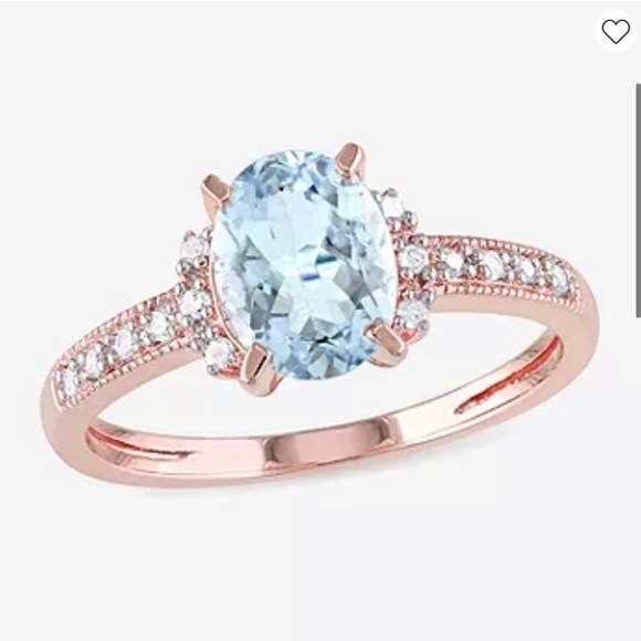 Aquamarine engagement ring